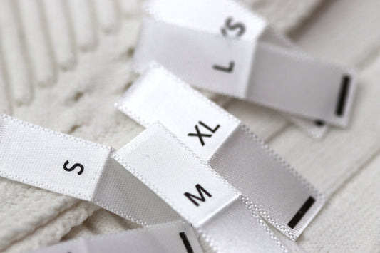 White Size Satin Labels-smallabel