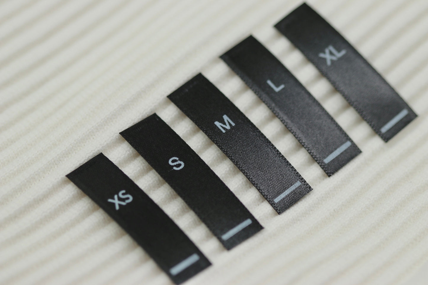 Black Size Satin Labels-smallabel