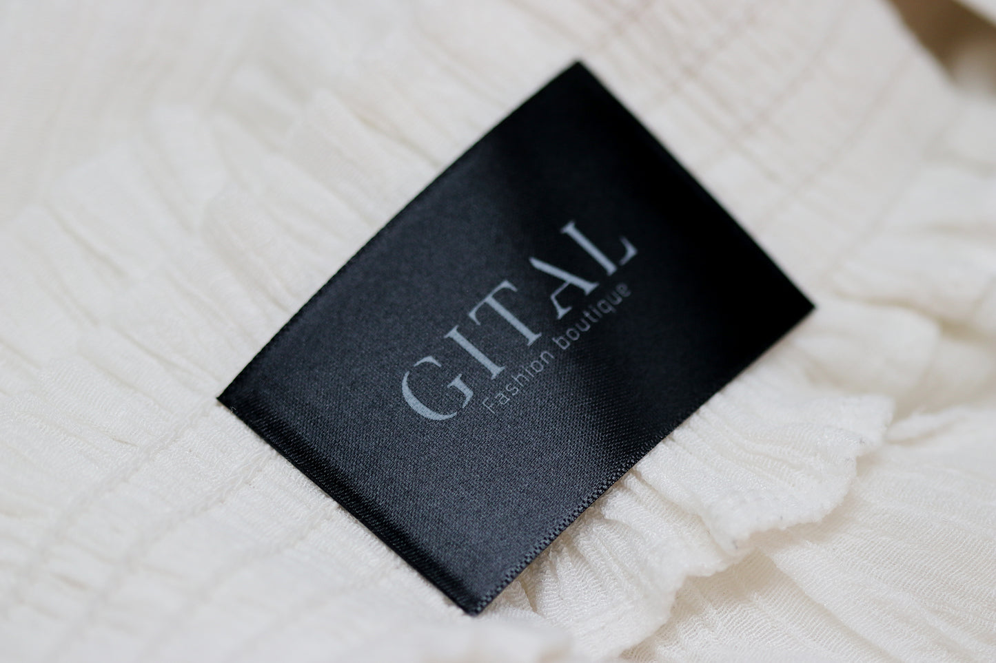 Black Printed Satin Labels-smallabel