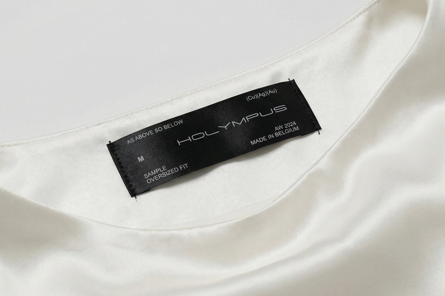 Black Printed Satin Labels